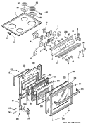 Part Location Diagram of WB56X1660 GE FRAME