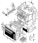 Section Diagram and Parts List for JSP49G1J5  General Electric Range