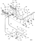 Section Diagram and Parts List for JGBC15GEK1  General Electric Range
