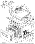 Section Diagram and Parts List for JMS07*J4  General Electric Range