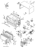 Section Diagram and Parts List for JE48001  General Electric Microwave