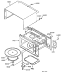 Section Diagram and Parts List for JE80T01  General Electric Microwave