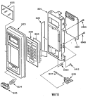 Section Diagram and Parts List for JE80T01  General Electric Microwave