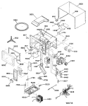 Section Diagram and Parts List for JE1025E01  General Electric Microwave