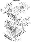 LOWER OVEN PARTS Diagram and Parts List for JKP40G*K3  General Electric Wall Oven