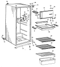 Section Diagram and Parts List for TA14SLBLWH  General Electric Refrigerator