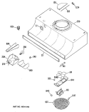 Section Diagram and Parts List for JV624J3  General Electric Range Hood