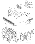 Section Diagram and Parts List for JVM132K03  General Electric Microwave
