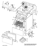 Section Diagram and Parts List for JBS02*N1  General Electric Range