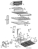 Section Diagram and Parts List for TBX18BLMRAD  General Electric Refrigerator