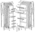 Section Diagram and Parts List for TFX20KLJ  General Electric Refrigerator