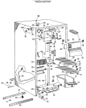 FREEZER SECTION Diagram and Parts List for TFX20KLJ  General Electric Refrigerator