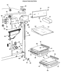 FRESH FOOD SECTION Diagram and Parts List for TFX20KLJ  General Electric Refrigerator