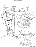 FRESH FOOD SECTION Diagram and Parts List for TFX22KLJ  General Electric Refrigerator