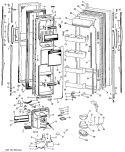 Section Diagram and Parts List for TFX22VLK  General Electric Refrigerator