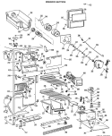 FREEZER SECTION Diagram and Parts List for TFX24RLK  General Electric Refrigerator
