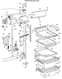 FRESH FOOD SECTION Diagram and Parts List for TFX24RLK  General Electric Refrigerator