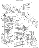 FREEZER SECTION Diagram and Parts List for TFX24SLK  General Electric Refrigerator
