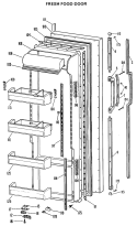 FRESH FOOD DOOR Diagram and Parts List for TFX24VLK  General Electric Refrigerator