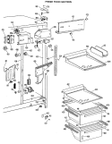 FRESH FOOD SECTION Diagram and Parts List for TFX24VLK  General Electric Refrigerator