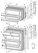 Section Diagram and Parts List for TBX14AMELAD  General Electric Refrigerator