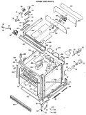 LOWER OVEN PARTS Diagram and Parts List for JKP40G*K4  General Electric Wall Oven