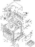 UPPER OVEN PARTS Diagram and Parts List for JKP47G*K5  General Electric Wall Oven