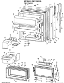 Section Diagram and Parts List for TBX25FLMLAD  General Electric Refrigerator
