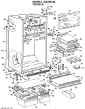 Section Diagram and Parts List for TBX25FLMLAD  General Electric Refrigerator