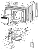 Section Diagram and Parts List for TBXW25FLMLWH  General Electric Refrigerator