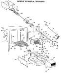 Section Diagram and Parts List for TBXW25FLMLWH  General Electric Refrigerator