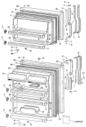 Section Diagram and Parts List for TBX21DLTRAD  General Electric Refrigerator