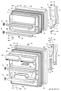 Section Diagram and Parts List for TBX18JMSRAD  General Electric Refrigerator