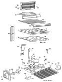 Section Diagram and Parts List for TBX18JMSRAD  General Electric Refrigerator