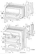 Section Diagram and Parts List for TBX21ZLRRAD  General Electric Refrigerator