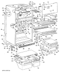 Section Diagram and Parts List for TBX21ZLRRAD  General Electric Refrigerator