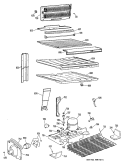 Section Diagram and Parts List for TBX21ZLRRAD  General Electric Refrigerator