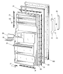 Part Location Diagram of WR78X8026 GE DOOR FOAM AS. LH (White)