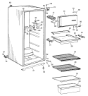 Section Diagram and Parts List for TA11SLCRWH  General Electric Refrigerator