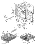 Section Diagram and Parts List for GSD1200M20  General Electric Dishwasher