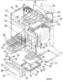 Part Location Diagram of WB61X6051 GE PANEL, BACKGUARD-ALMOND