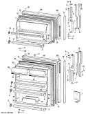 Section Diagram and Parts List for TBX16DMERAD  General Electric Refrigerator