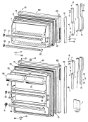 Section Diagram and Parts List for TBX14APBRWH  General Electric Refrigerator