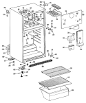 Section Diagram and Parts List for TBX14SPCRHA  General Electric Refrigerator