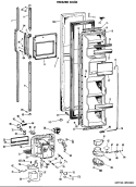 FREEZER DOOR Diagram and Parts List for TFXE24RLP  General Electric Refrigerator
