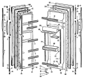 Section Diagram and Parts List for TFXH22KLR  General Electric Refrigerator