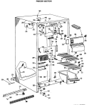 FREEZER SECTION Diagram and Parts List for TFXH22KLR  General Electric Refrigerator