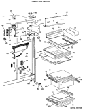 FRESH FOOD SECTION Diagram and Parts List for TFXH22KLR  General Electric Refrigerator