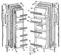 Section Diagram and Parts List for TFX20DMA  General Electric Refrigerator