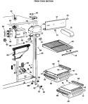 FRESH FOOD SECTION Diagram and Parts List for TFX20DMA  General Electric Refrigerator